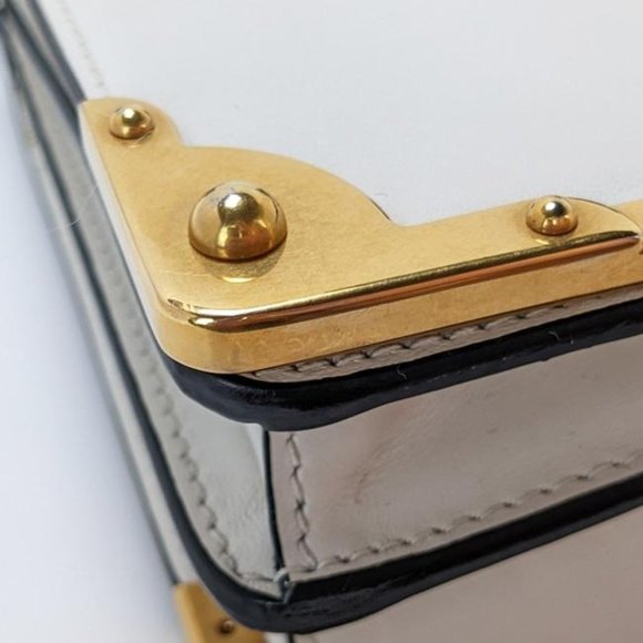 SOLD Prada Cahier Medium White Leather Cross Body Bag - Picture 8 of 12